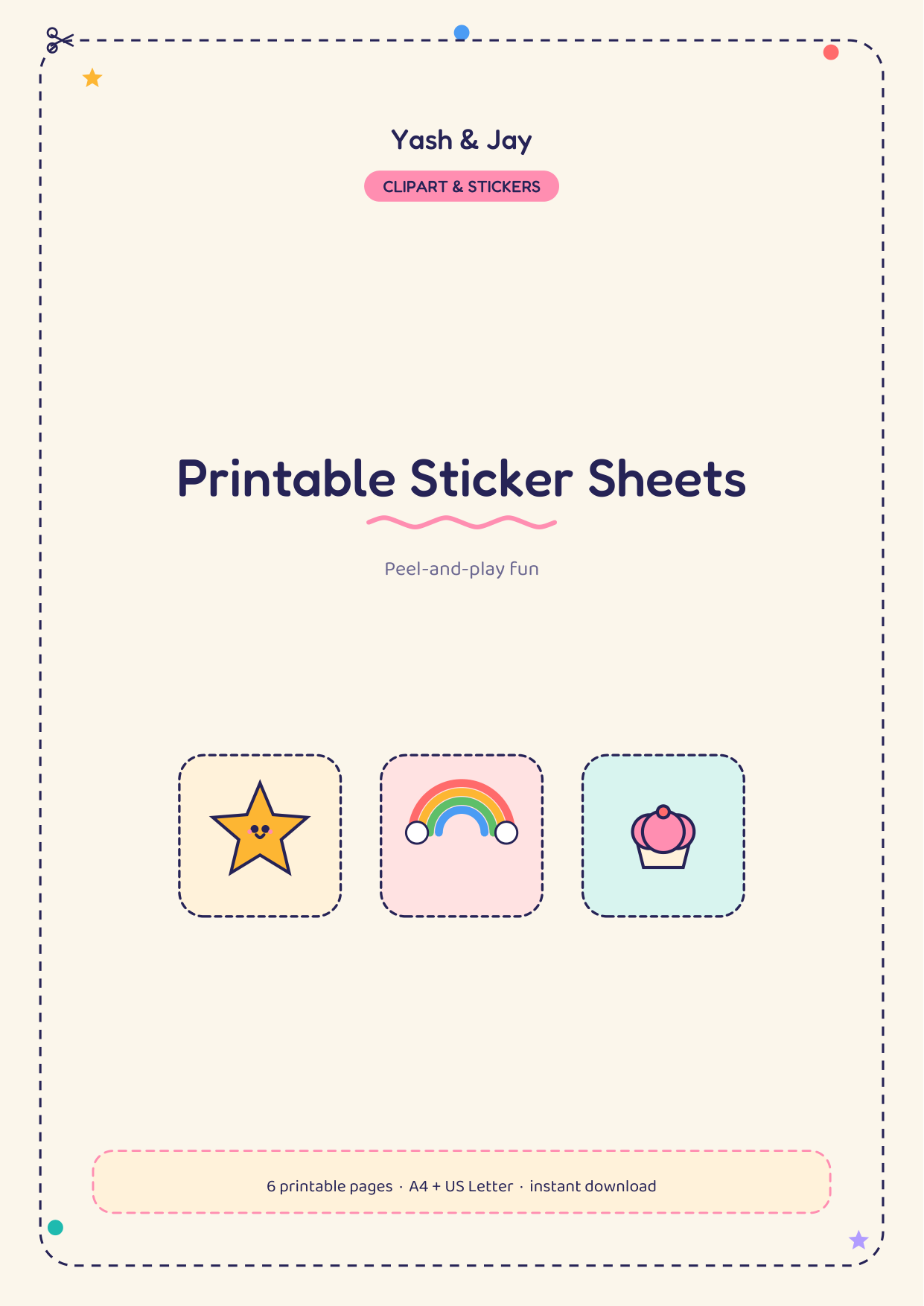 Printable Sticker Sheets