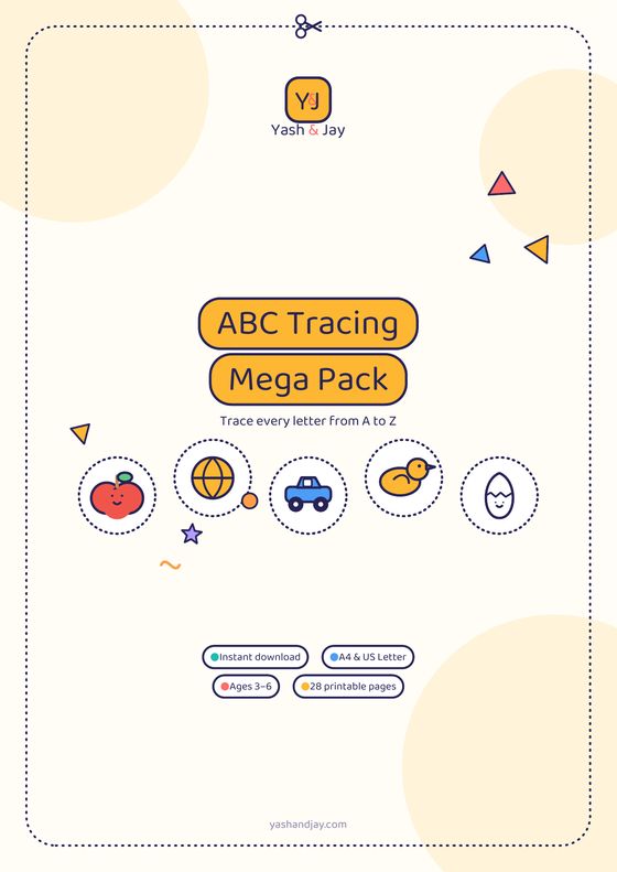 ABC Tracing Mega Pack printable cover